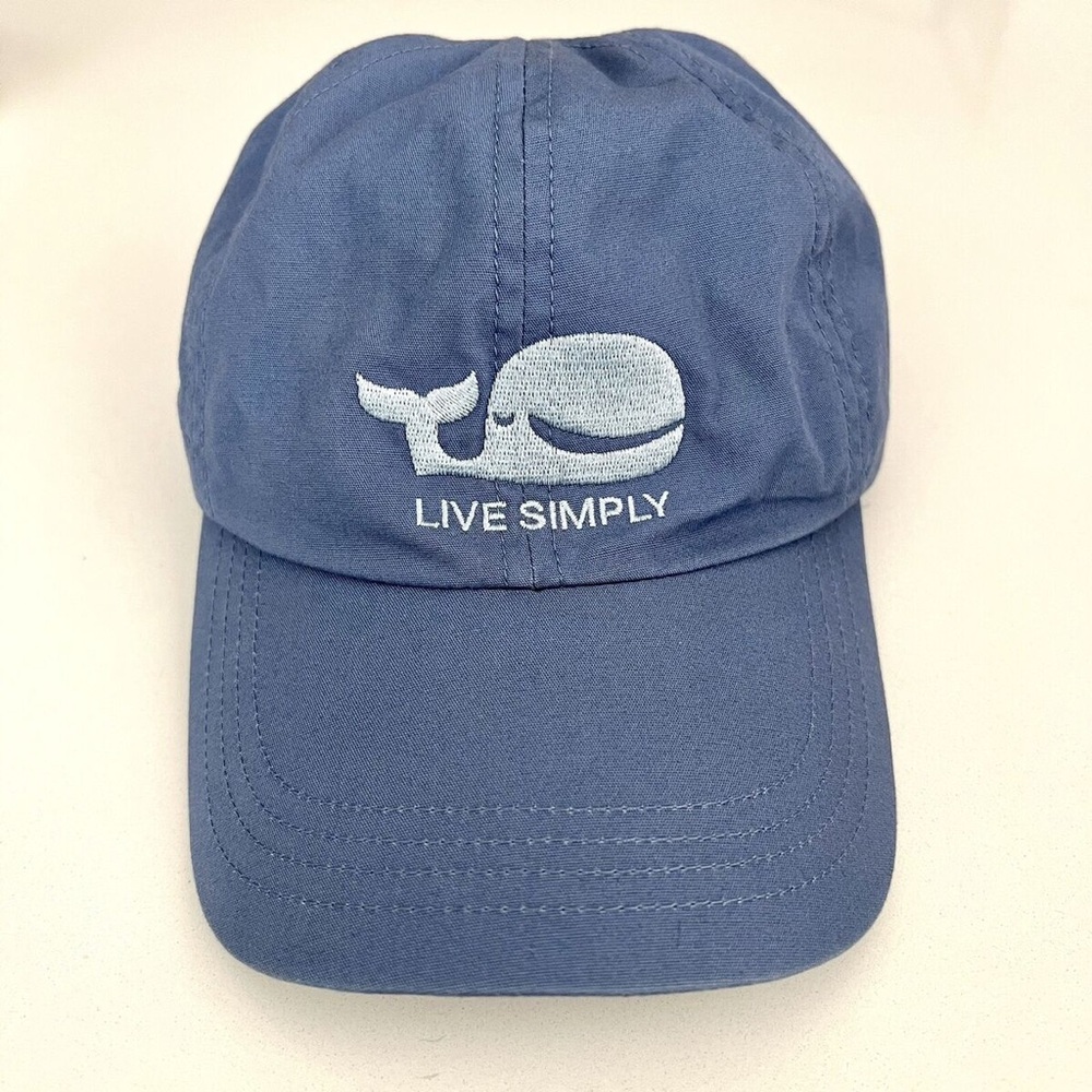 Patagonia 100% Organic Cotton Blue Whale “Live Simply” Logo Baseball Cap
